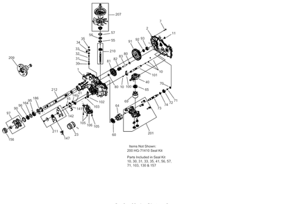 Transmission (Rh) Diagram and Parts List for Z-FORCEL60KH (17ASDALD056)(2018) Cub Cadet Lawn Tractor